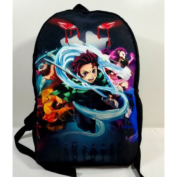 Demon Slayer Anime Backpack With Tanjiro & Characters Print 17" - Picture 1 of 13